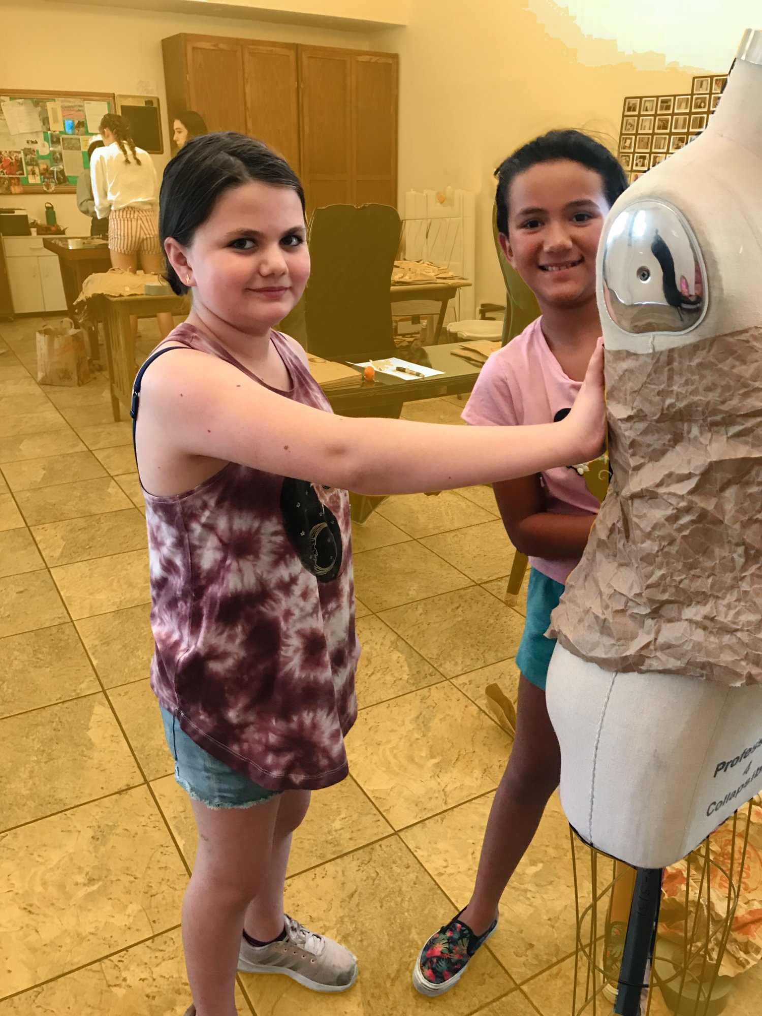 Instructor guiding student